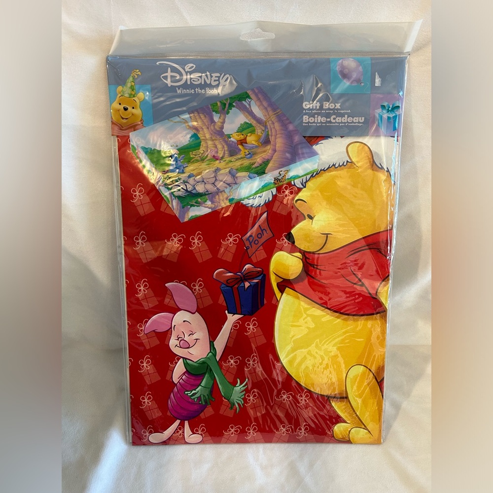 Vintage Winnie The Pooh Christmas gift box